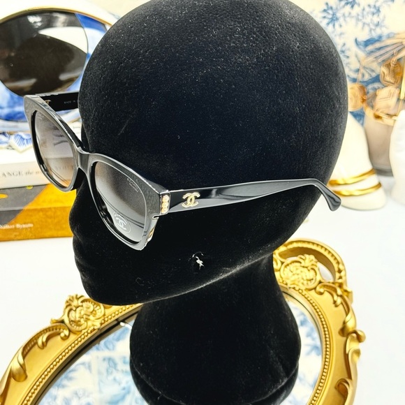 🆕 CHANEL 🧿 NWOT  Square Acetate Polarized Pearl CC Square Sunglasses, 5482-H - Picture 13 of 16